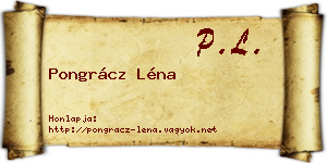Pongrácz Léna névjegykártya